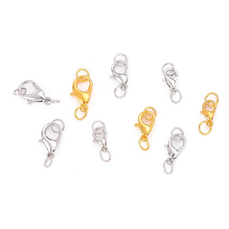 Set 10 Vòng Kim Loại Màu Vàng/Bạc Làm Trang Sức Thủ Công