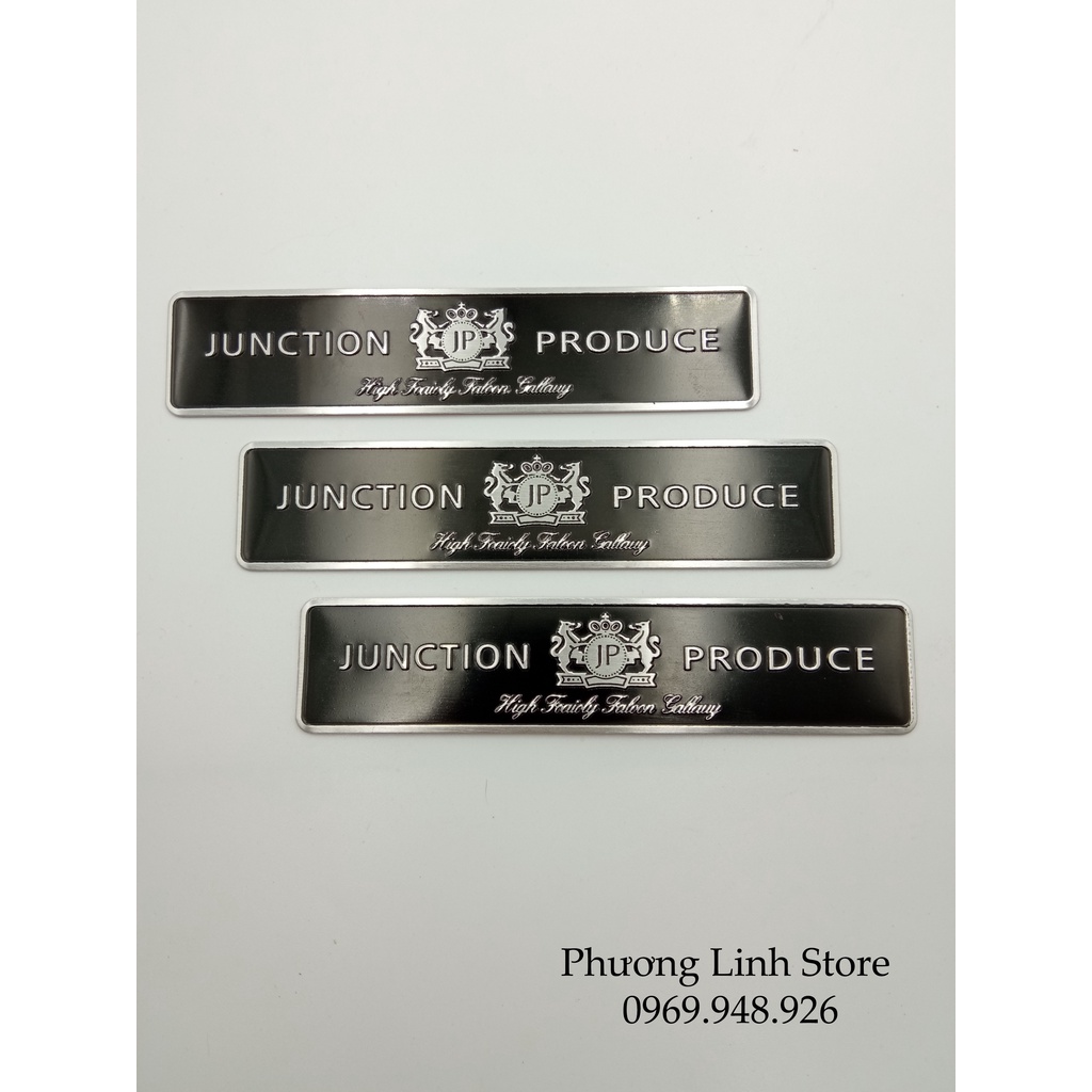 Tem nhôm decal dán xe máy miếng dán trang trí JP 5x5 dài đen