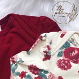 Bộ bodysuit họa tiết mùa xuân cho bé gái - Set 2 áo không kèm quần