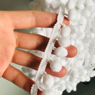 dây tua rua trang trí hạt pom pom