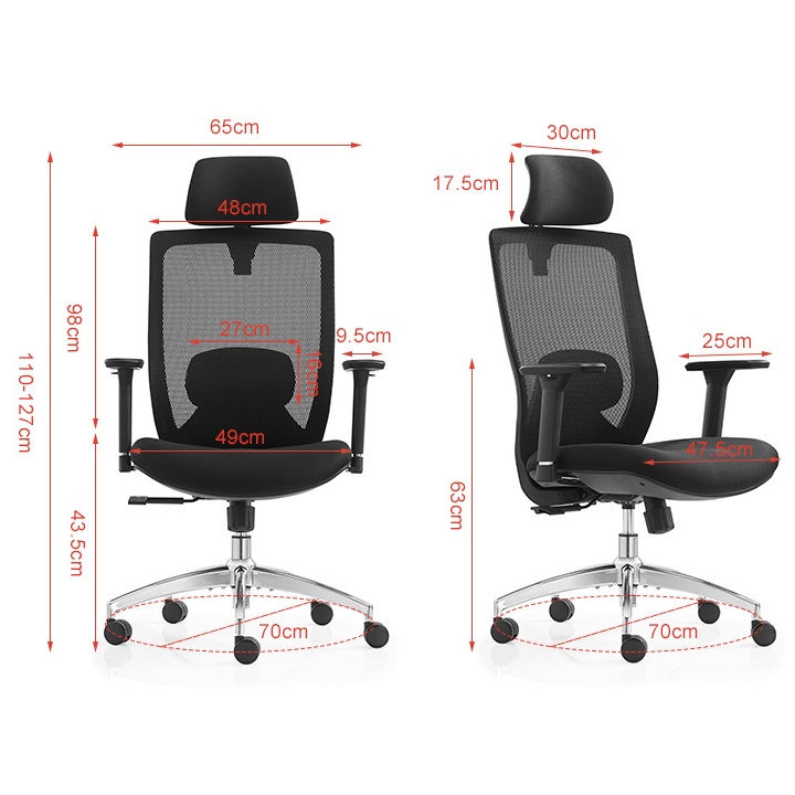 Ghế Xoay Văn Phòng Công Thái Học Ergonomic Cao Cấp Omega M085 Nệm Cao Su Có Tựa Đầu, Ghế Chơi Game Gaming