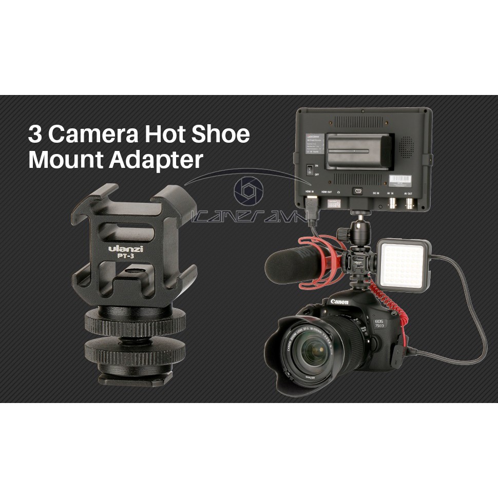 MOUNT GẮN PHỤ KIỆN PT-3 ULANZI gài thêm đèn led, mic, màn hình lên camera