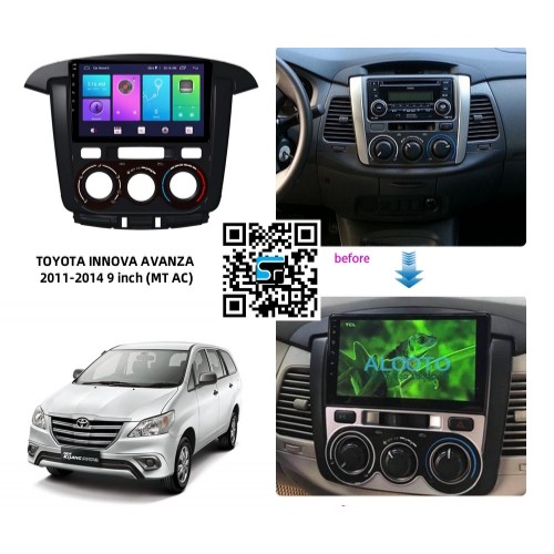 MẶT DƯỠNG XE TOYOTA INNOVA 2011-2016 CƠ 9INCH  CÓ JACK NGUỒN ZIN .