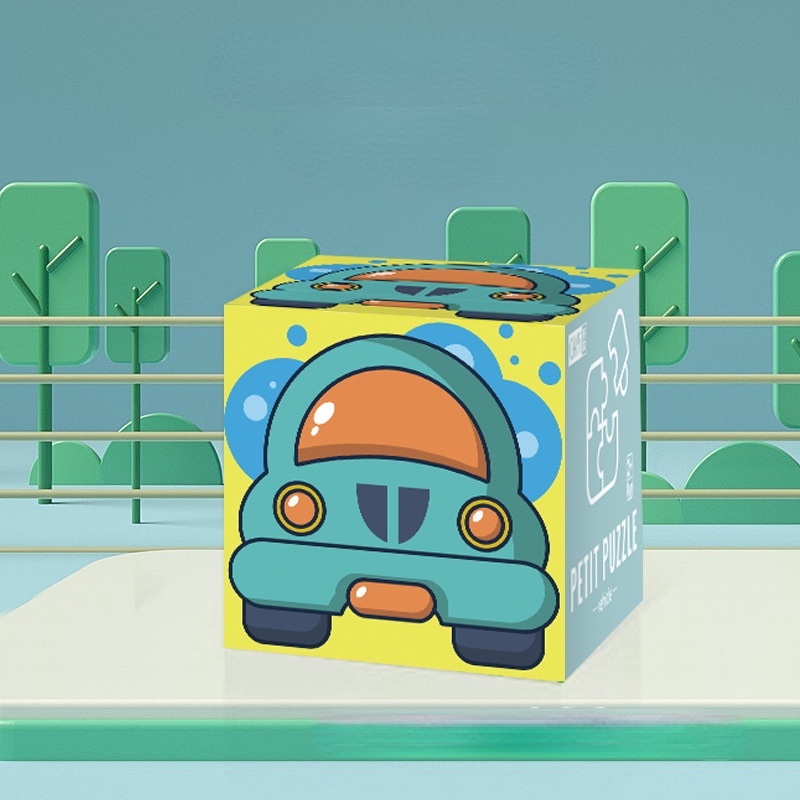 ZHAN QI TOYS Đồ chơi xếp hình 25 mảnh hình động vật/xe hơi/tàu lửa/ theo phương pháp Montessori Alat Belajar cho trẻ em