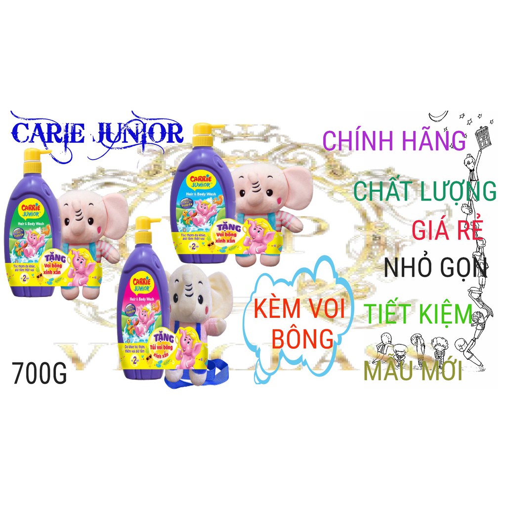 CARRIE JUNIOR TẮM GỘI TOÀN THÂN CHO BÉ TRÊN 2 TUỔI 700g