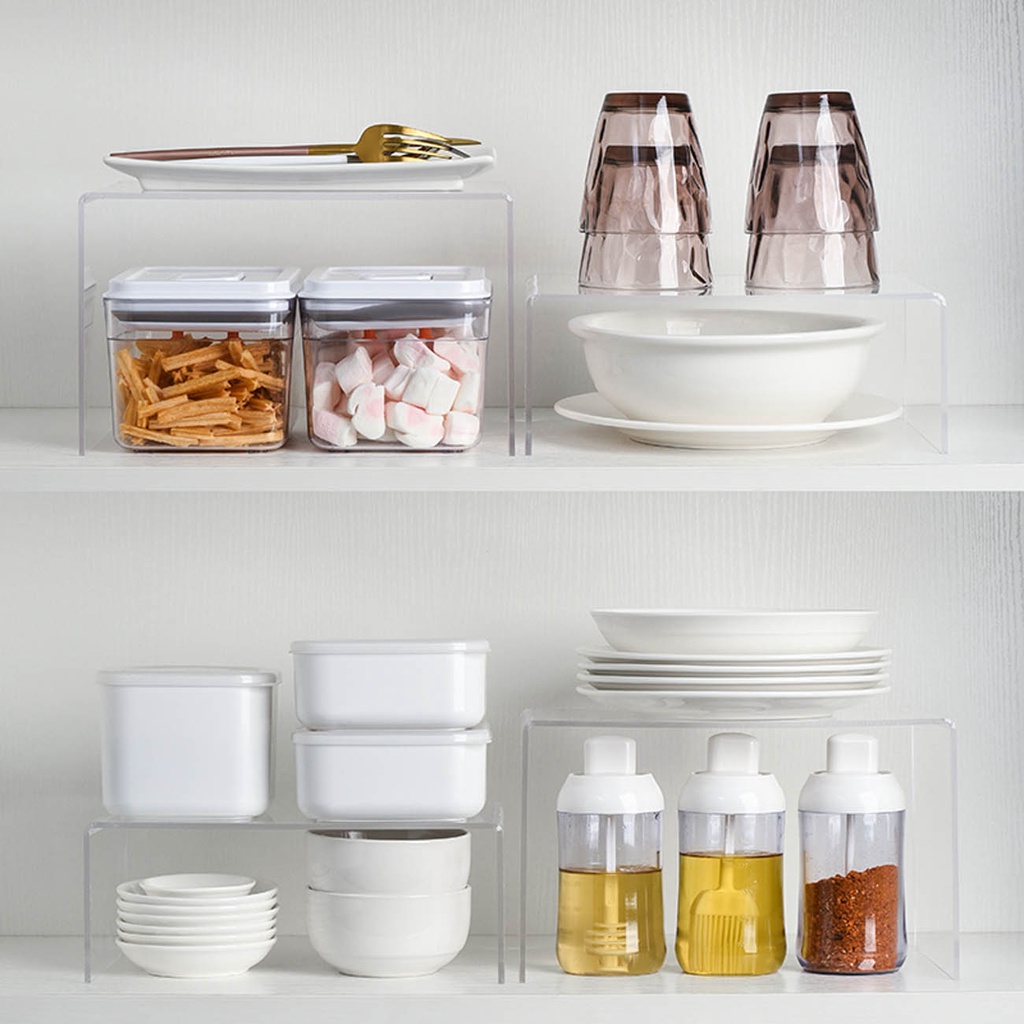Kệ Đựng Đồ Dùng Bằng Acrylic Trong Suốt Nhiều Tầng Tiện Dụng Cho Gia Đình