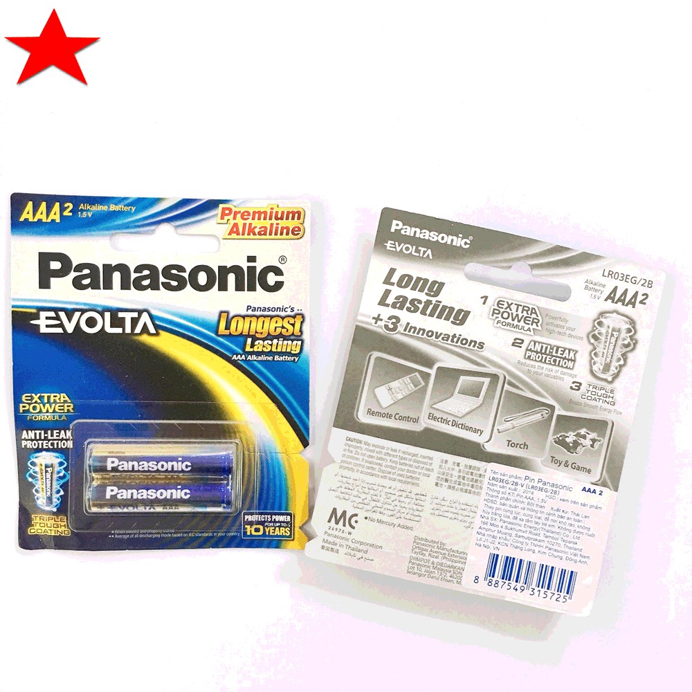 1 Vỉ Pin Panasonic Evolta AAA chính hãng