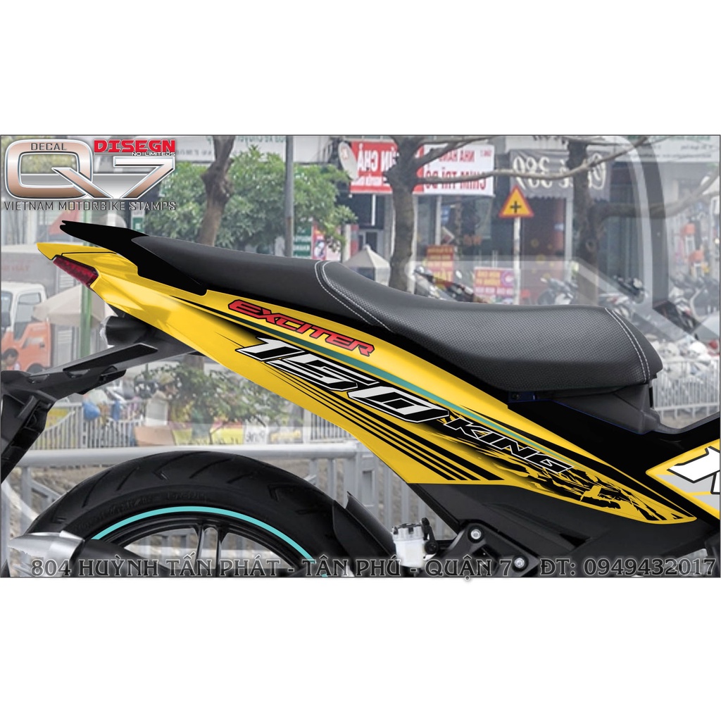 TEM RỜI EXCITER 150 MX VÀNG ĐEN