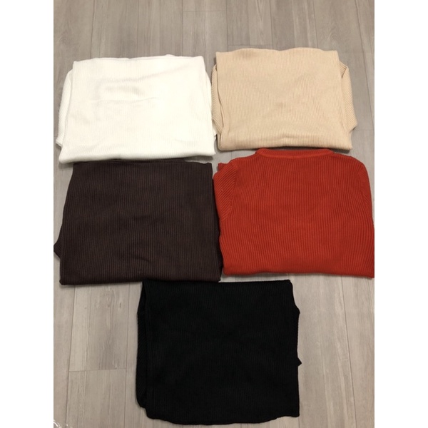 Áo thun len cổ lọ tay dài dày dặn