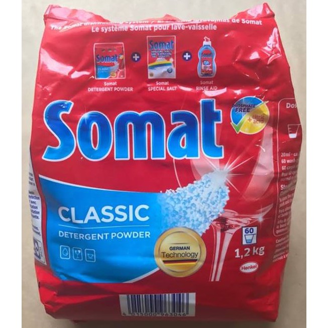 Bột rửa chén bát somat 1,2kg  dùng cho máy rửa bát