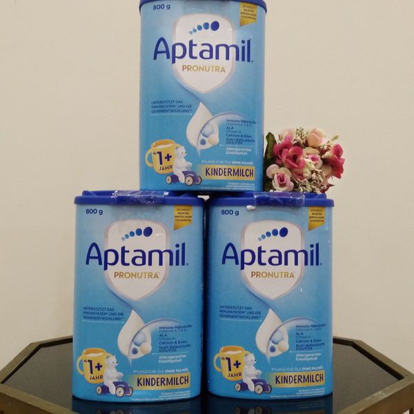 Sữa bột Aptamil Kinder xanh cao 800gr đủ số 1+ và 2+ date 2023
