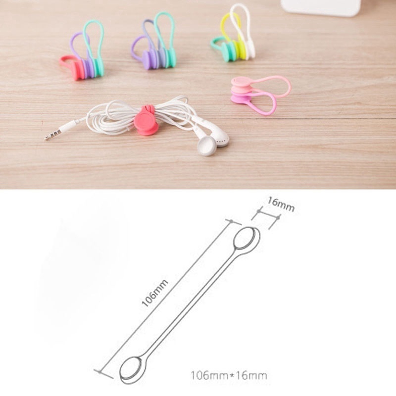 Set 3 kẹp silicone giữ gọn dây cáp điện tiện dụng | BigBuy360 - bigbuy360.vn