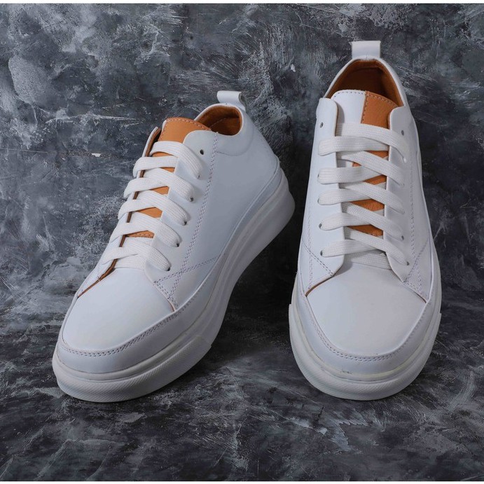 Giày Sneaker nam da thật Manlio Legat màu trắng G5741-W