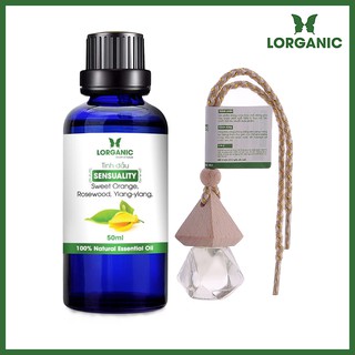 [FREE SHIP Combo tinh dầu quyến rũ sensual Lorganic (50ml) +tinh dầu quyến rũ sensual Lorganic treo xe hơi, tủ áo (10ml)