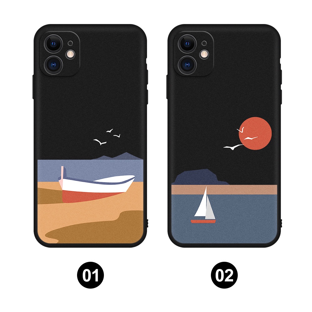 Ốp điện thoại TPU màu nhám chống rơi cho iPhone 11 12 13 Pro Max XR XS Max X 6 7 8 Plus SE2020 4 5 6splus 6S 12 13