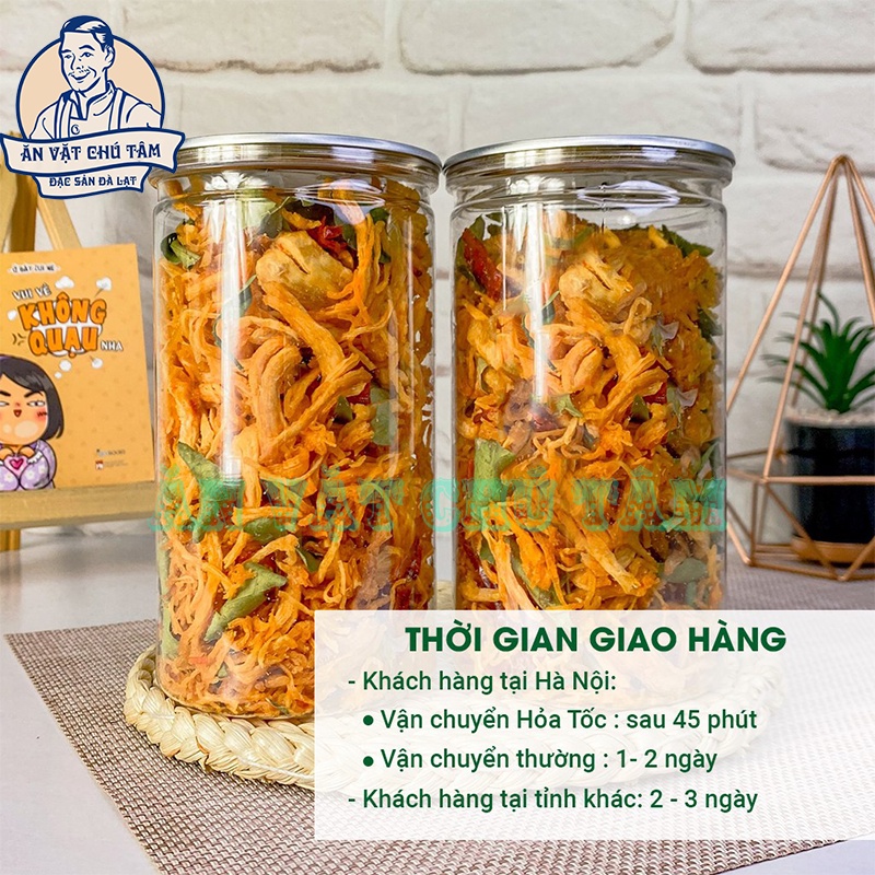 khô gà lá chanh 300gr , đồ ăn vặt handmade Chú Tâm đặc sản Đà Lạt, khô gà thơm ngon vị gia truyền đảm bảo vệ VSATTP | BigBuy360 - bigbuy360.vn