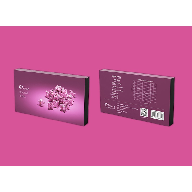 Bộ Switch Akko CS Wine Red / Rose Red  - Hàng chính hãng