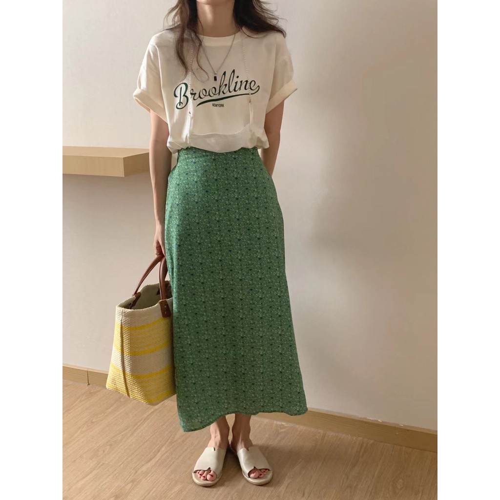 Chân váy hoa nhí xanh lá , The Peace | BigBuy360 - bigbuy360.vn