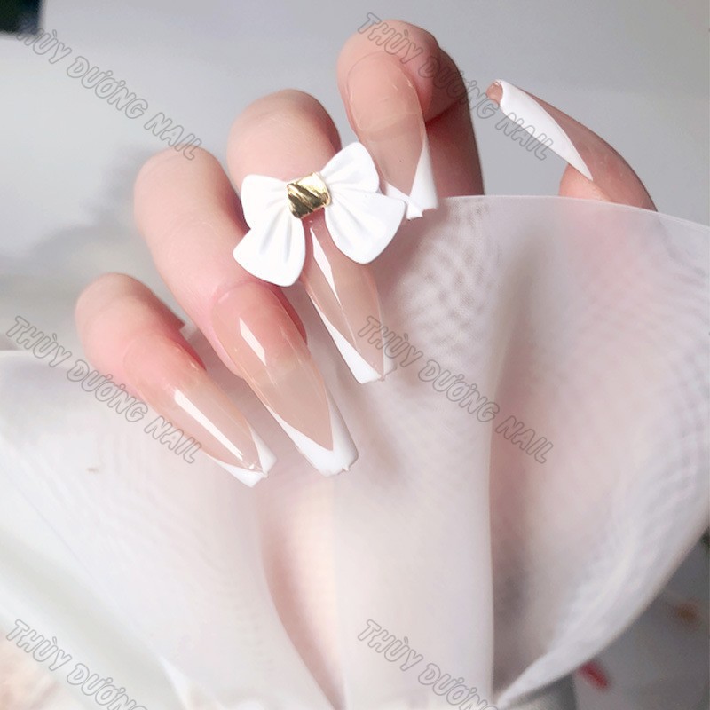 Charm nơ kim loại trang trí móng size 15 x 23mm, 6k/viên (combo 2 viên) chuyên dùng làm nail