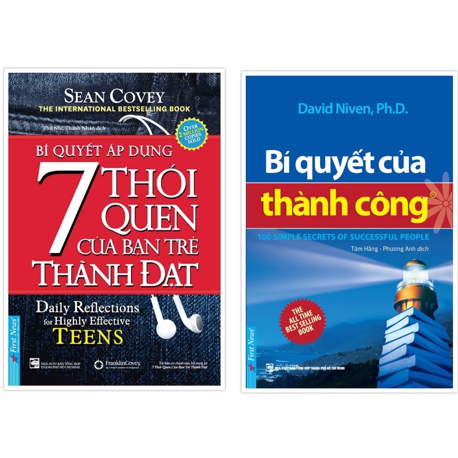 Sách - Combo Khổ Nhỏ Bí Quyết Áp Dụng 7 Thói Quen Của Bạn Trẻ Thành Đạt + Bí Quyết Của Thành Công - First News