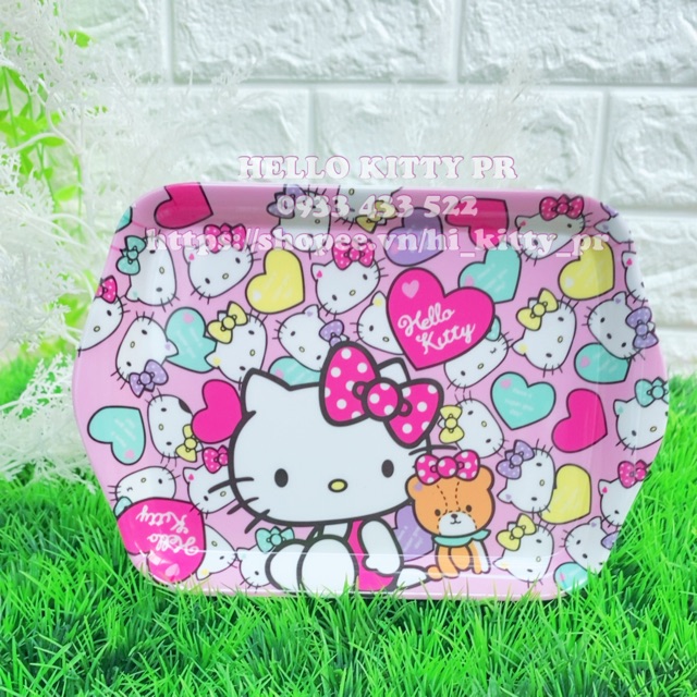 Dĩa Doremon - Hello Kitty hình chữ nhật