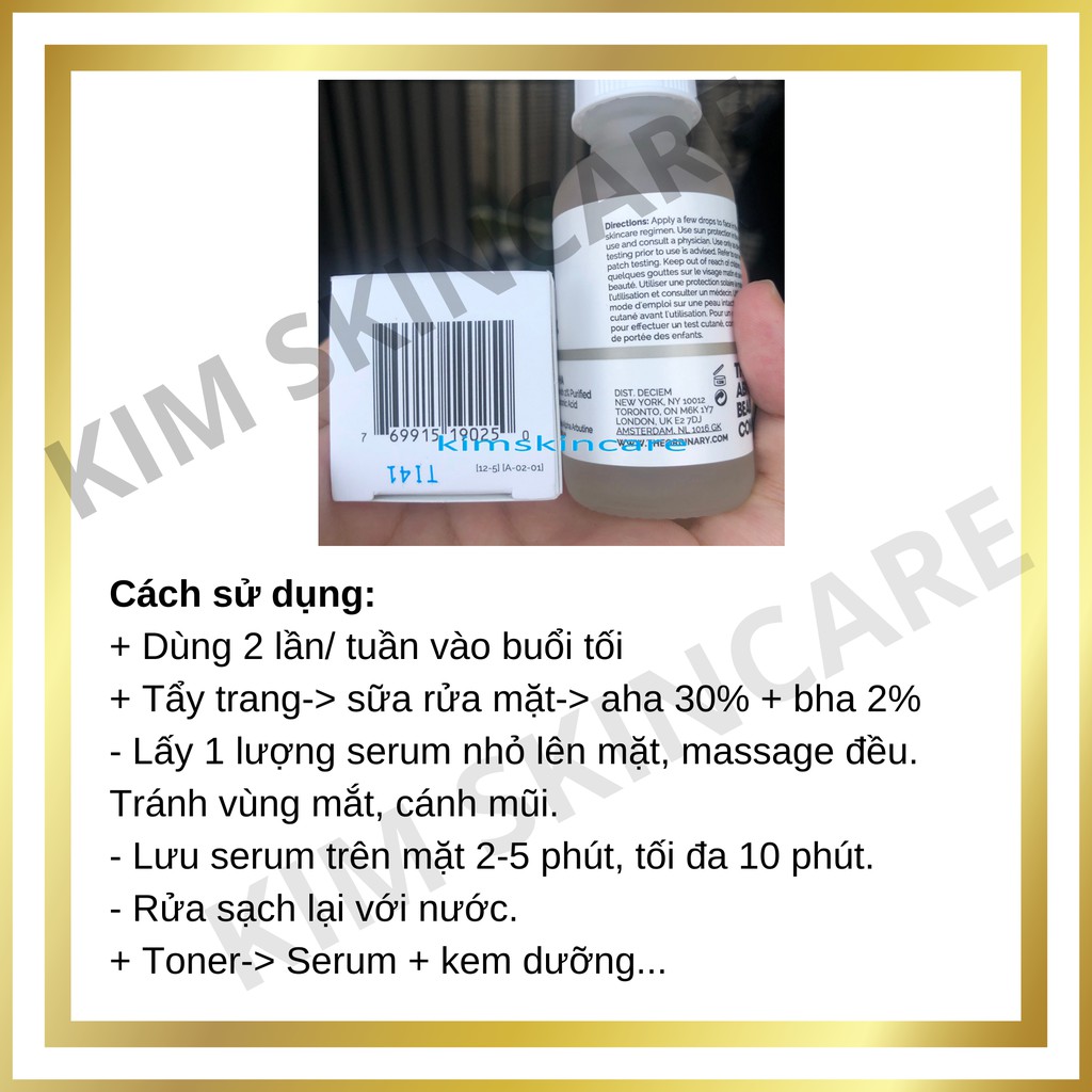 The Ordinary BHA 2% AHA 30% Peeling Solution Tẩy Tế Bào Chết Serum Sáng Da Mờ Thâm Se Khít Lỗ Chân Lông | BigBuy360 - bigbuy360.vn
