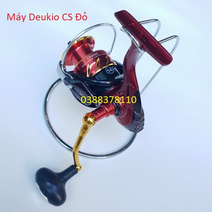 Máy Câu Cá Deukio CS Đỏ, Máy Kim Loại DEUKIO CS1000-7000 Dùng Câu Lure Câu Lăng Xê