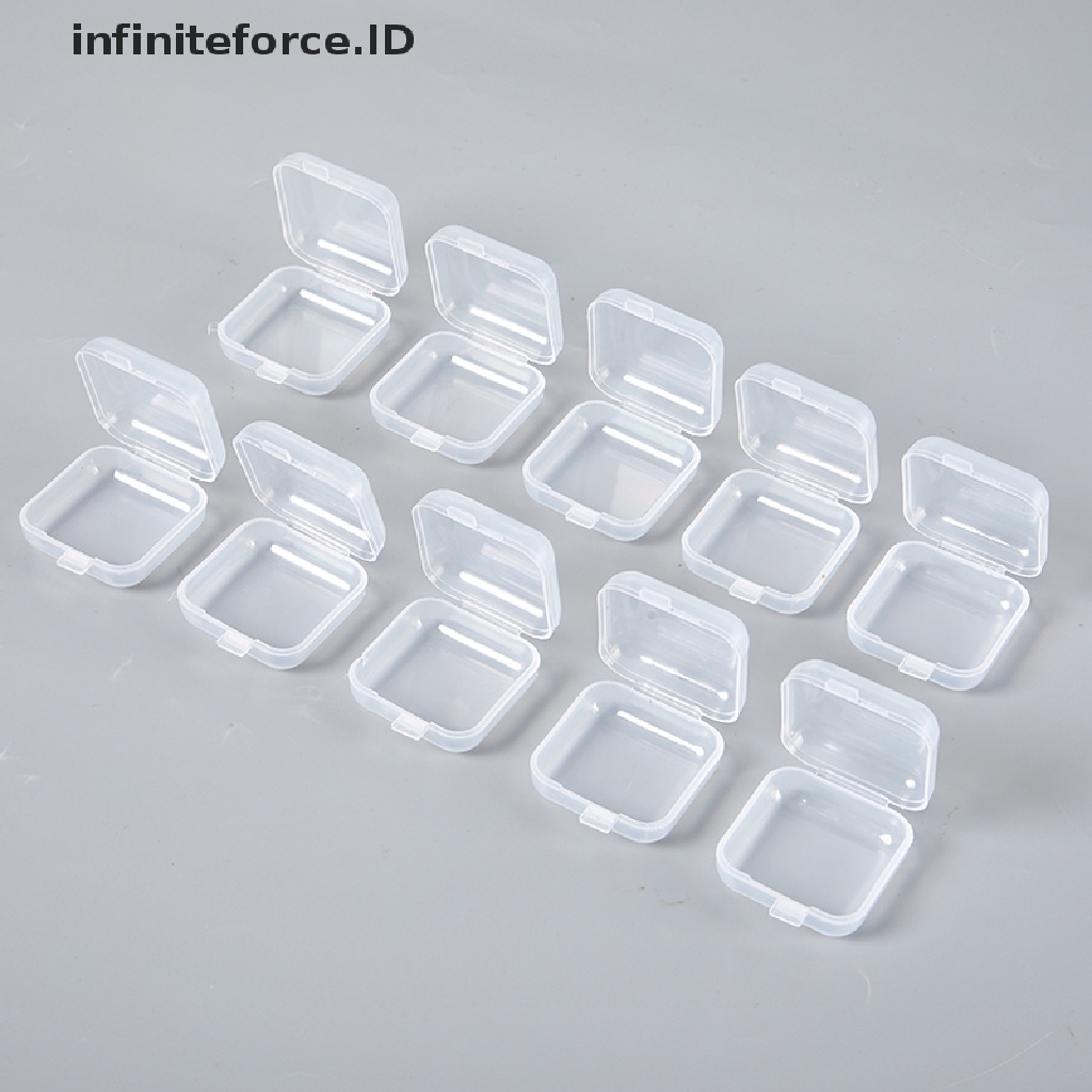 Set 10 Hộp Nhựa Mini Trong Suốt Đựng Trái Cây / Trang Sức