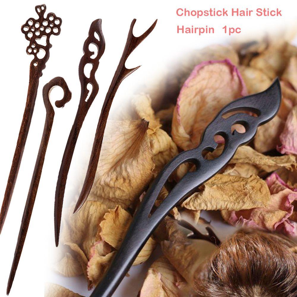 Trâm Cài Tóc Bằng Gỗ Đàn Hương Chạm Khắc Thời Trang