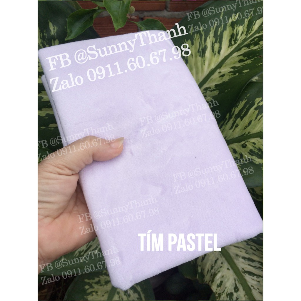 TÍM Vải lông nhung mịn