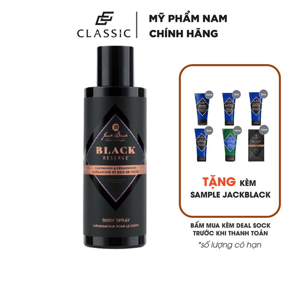 Xịt Toàn Thân Jack Black Black ReserveTM Body Spray 100ml