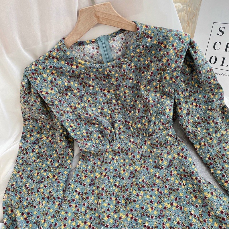 ĐẦM HOA NHÍ CỔ TRÒN CHÂN BÈO KT | BigBuy360 - bigbuy360.vn