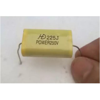 2 Chiếc Tụ kẹo HD 225J 250V ( 2.2uF ) màu vàng