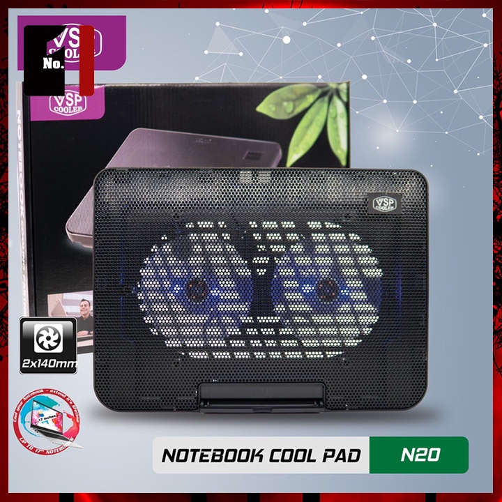 Đế Quạt Tản Nhiệt Gaming VSP Cooler N21 Cho Laptop Quạt Làm Mát Laptop