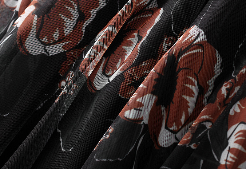 Chân Váy Hoa Dài Chữ A Lưng Cao Phối Lưới Xếp Li Thời Trang 2020 | BigBuy360 - bigbuy360.vn