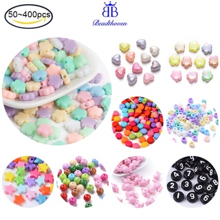 Bộ 50-500 Hạt Nhựa Hình Hoa 9x9.5x4mm 2mm Làm Trang Sức DIY