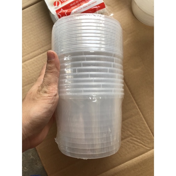 10 Hộp nhựa Song Long kèm nắp đựng thực phẩm hàng 650ml