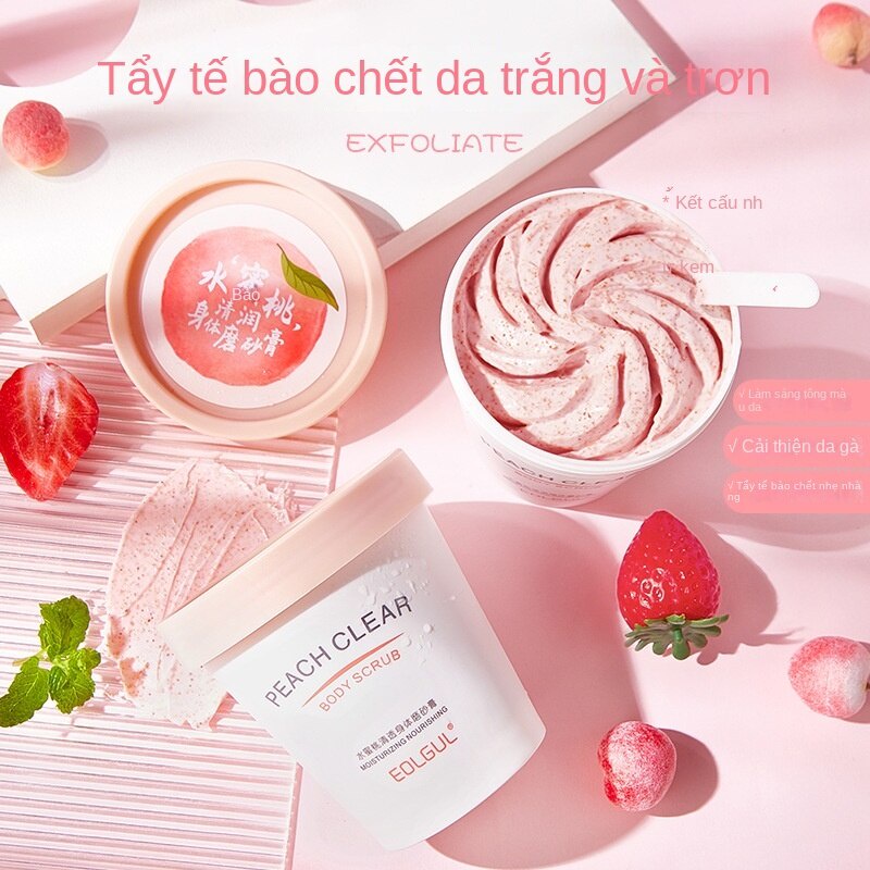Kem tẩy tế bào chết cơ thể có vị đào, tẩy tế bào chết, làm trắng da, làm sạch và giữ ẩm Dch512