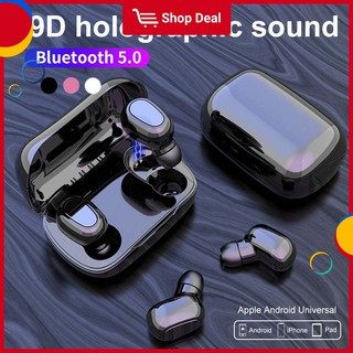 Tai nghe không dây kết nối Bluetooth 5.0 TWS hỗ trợ cảm biến chạm dành cho điện thoại Android iPhone