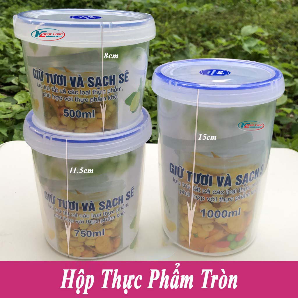 Hộp Trữ Đông Dùng Trong Lò Vi Sóng Của Song Long Tròn (500,750,1000ml)