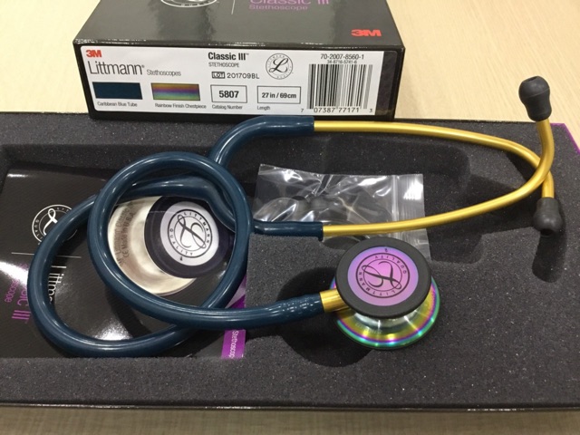 Ống nghe 3M ™ Littmann® Classic III ™ carribean blue rainbow 5807