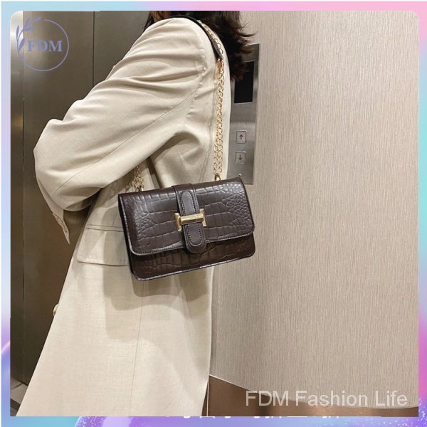 Túi Đeo Chéo Dây Xích Dáng Vuông Nhỏ Phong Cách Hàn Quốc Thời Trang Mới 2021