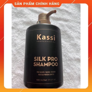 Tận Gốc] Bộ dầu gội xả xịt dưỡng phục hồi Kassi 500ml SILK PRO siêu thơm mềm mượt phục hồi giữ màu tóc uốn duỗi nhuộm ❣❣