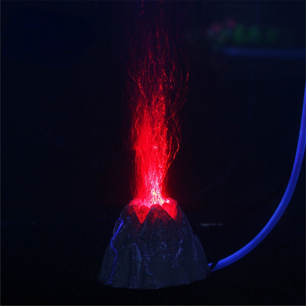 Núi Lửa Giả Bằng Nhựa Màu Dạ Quang Trang Trí Bể Cá