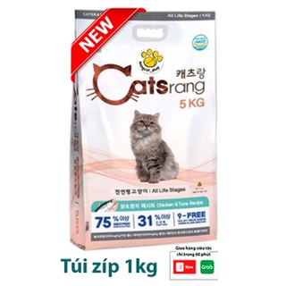 Hạt Catsrang túi 1kg Hàn Quốc-Thức ăn cho mèo mọi lứa tuổi-Date mới