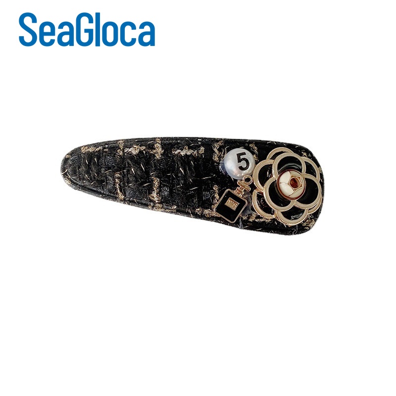 Kẹp tóc SeaGloca hình hoa trà đính ngọc trai phong cách Hàn Quốc cổ điển cho nữ