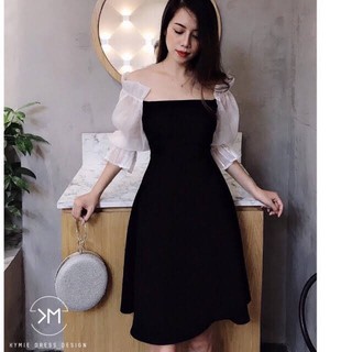 VÁY XÒE TRỄ VAI TAY PHA