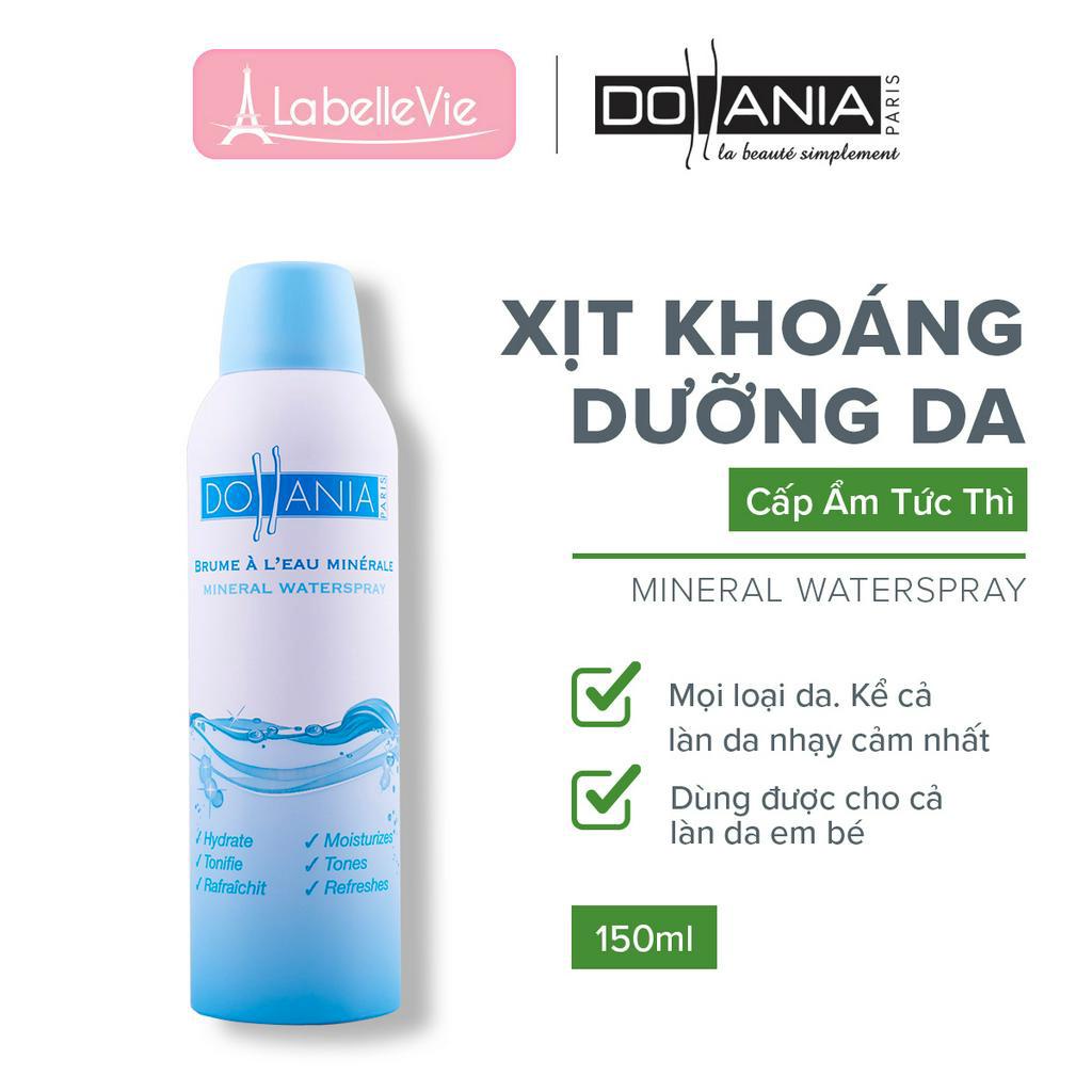 Nước Xịt khoáng Dollania dưỡng da, cấp ẩm, cấp nước cho da, giúp da ẩm mượt mịn màng chính hãng 150ml