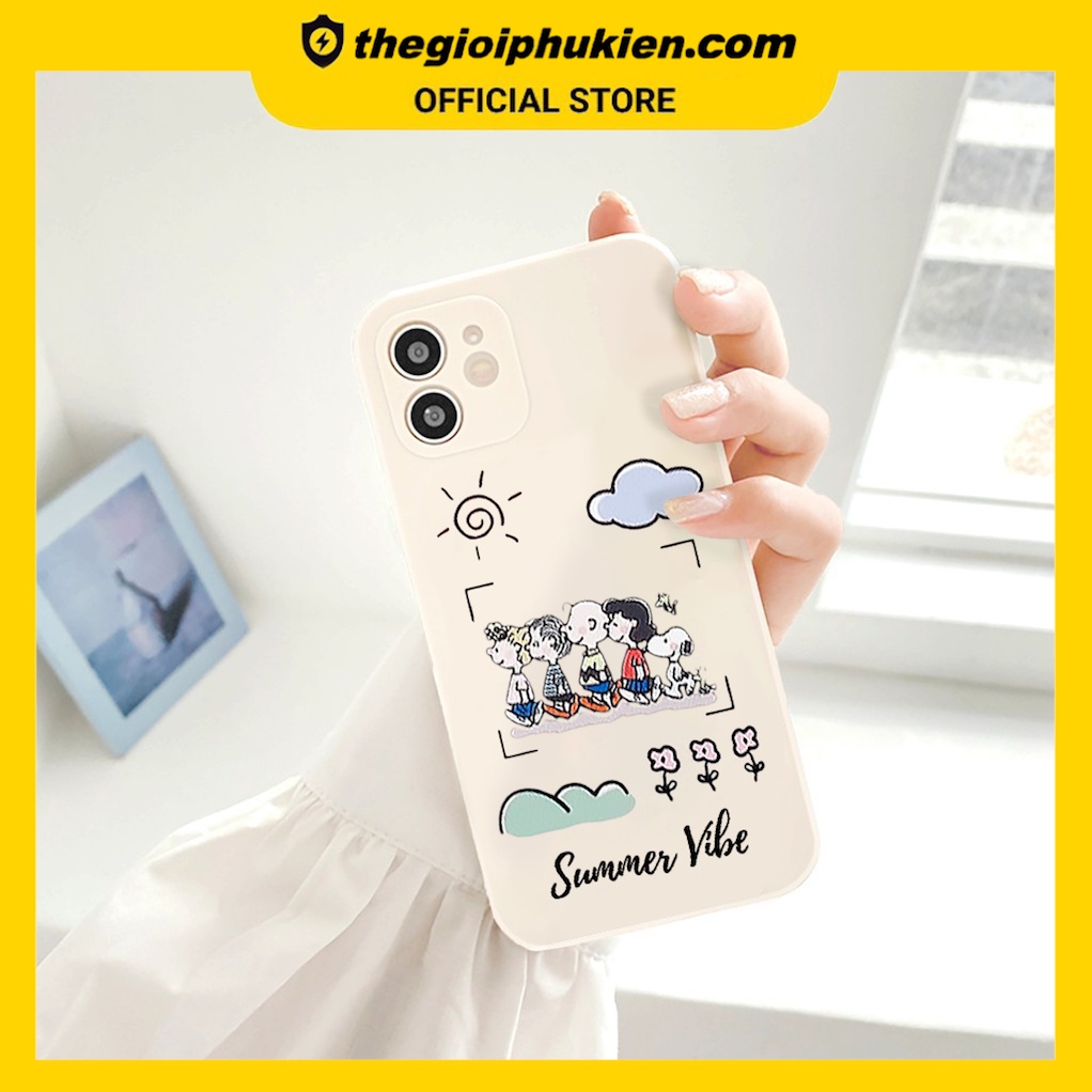 Ốp lưng iphone cạnh vuông Summer vibe dành cho iphone 6 đến 14promax - E137