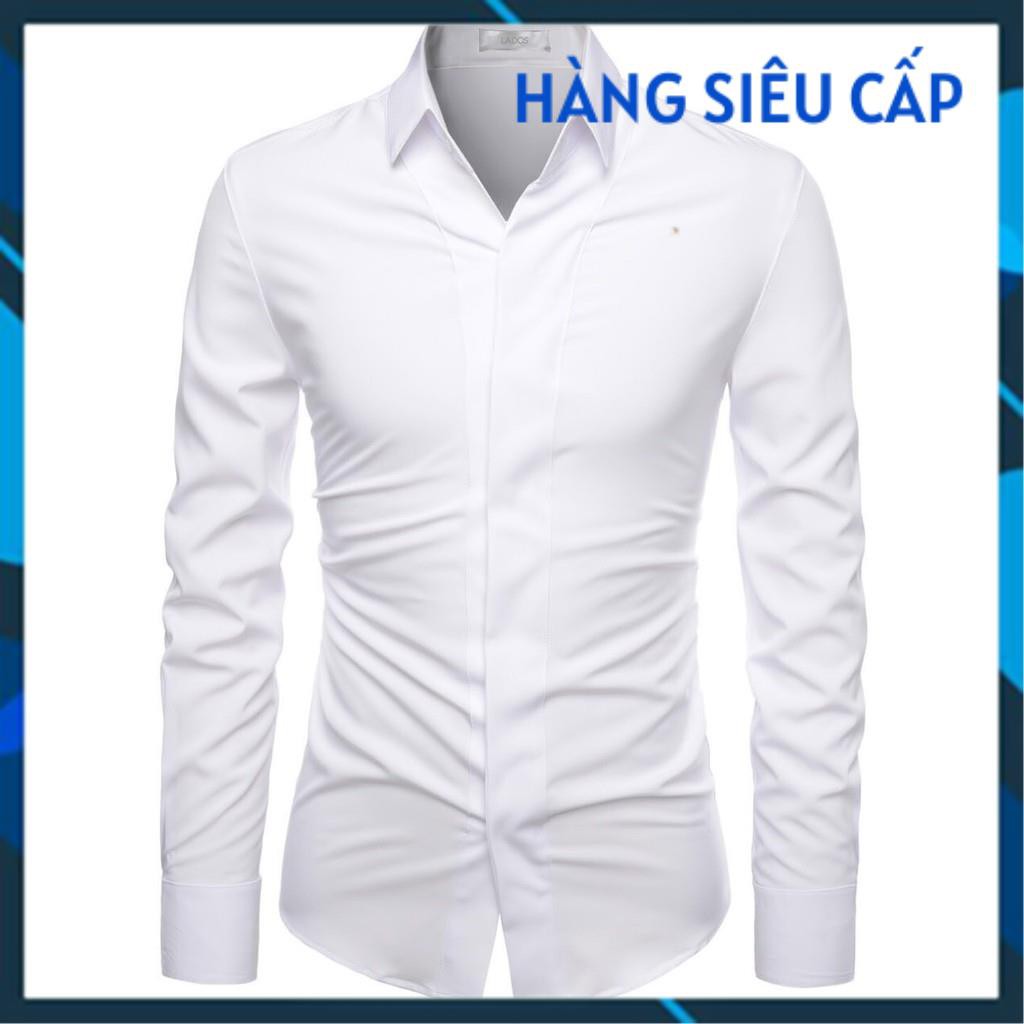 Áo somi nam dài tay giấu nút 4U-741 [Hàng Cao Cấp]